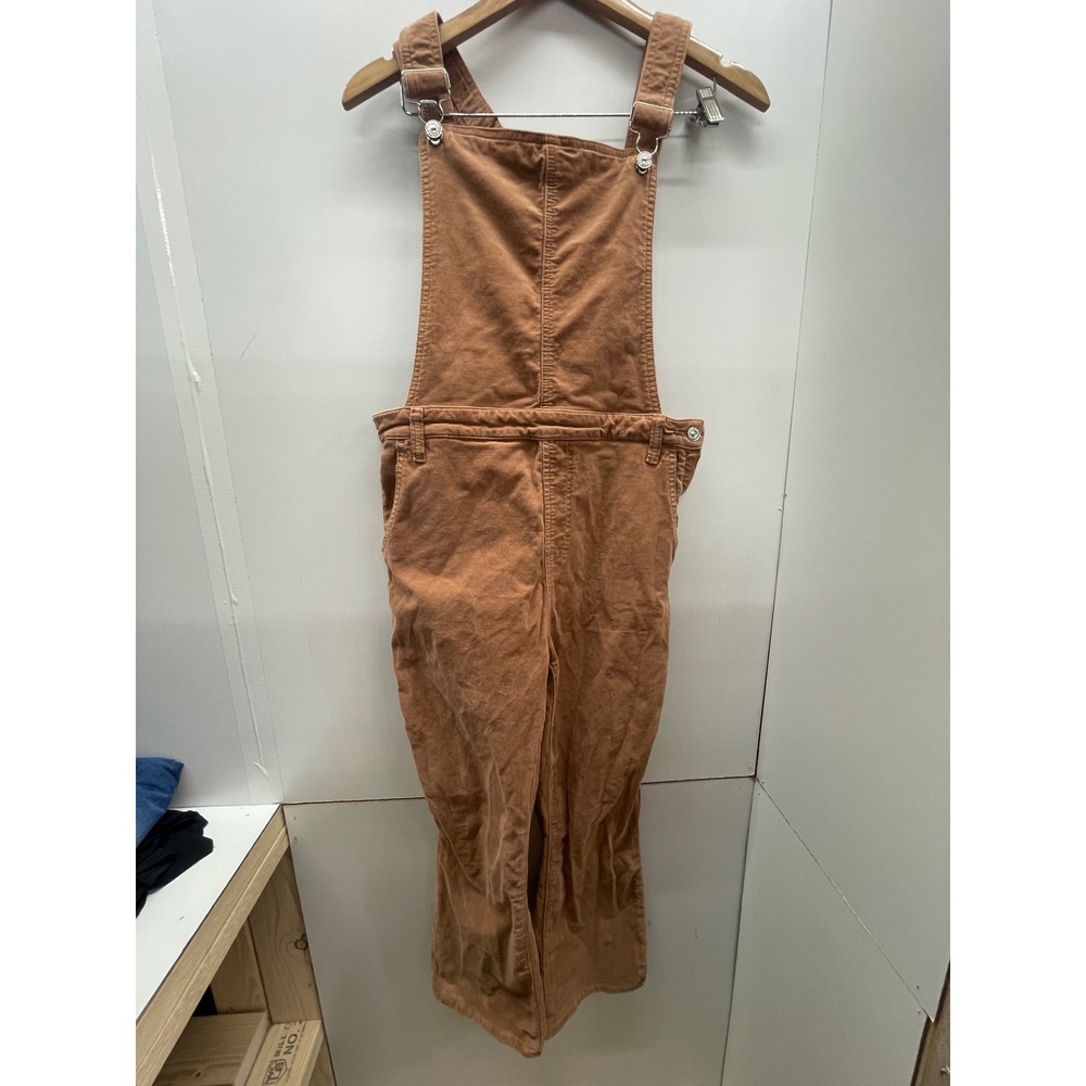7 For All Mankind Kids XL Ginger Brown Corduroy Overalls boot Leg 5-Pocket